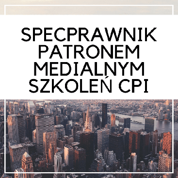 Specprawnik patronem medialnym szkoleń CPI