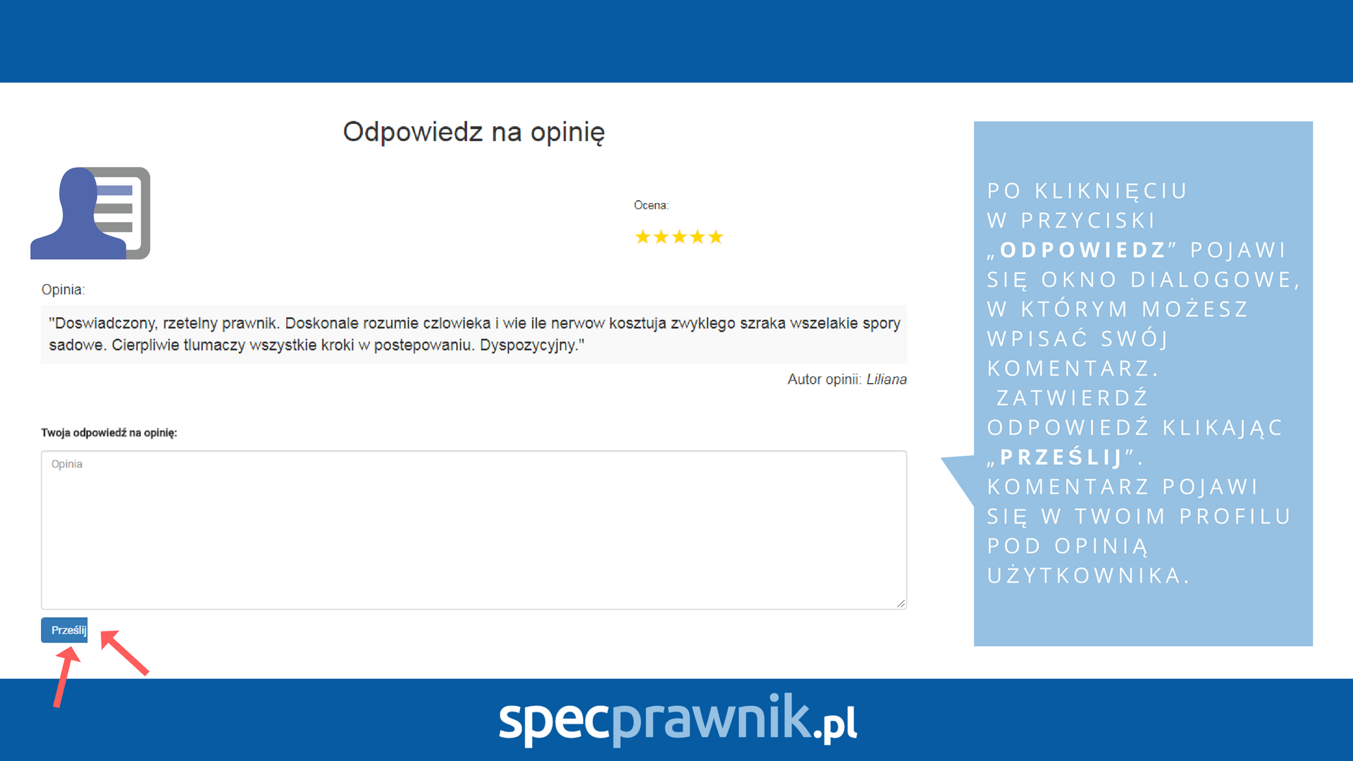 Specprawnik.pl Jak odpowiedzieć na opinię klienta?